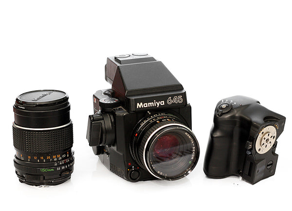 Mamiya 645 Super Kit  80mm 2.8 + 150mm 3.5 + P/Winder Second Hand