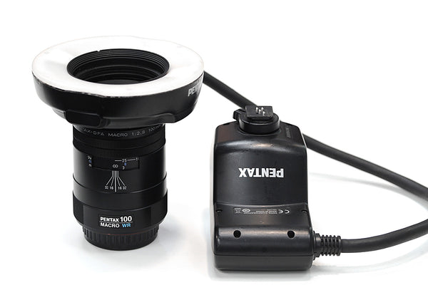 Pentax D FA 100mm F2.8 Macro SWR PKA  Lens + AF 160 Ring Flash Second Hand