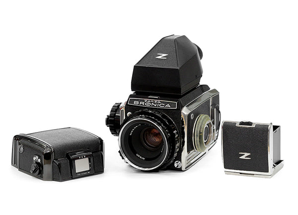 Bronica S2A Nikkor 75mm w/l/finder/Prism Finder 2x 120 Backs Second Hand